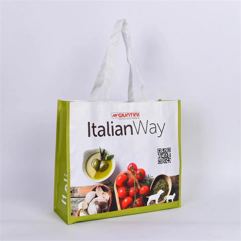 Laminoitu PP kudottu laukku